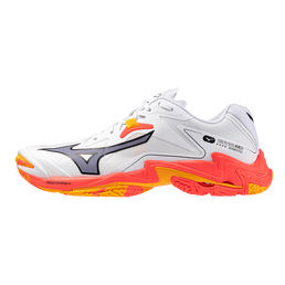 Mizuno Wave Lightning Z8 (25) Indoor shoes (White/Fiery Coral2/ Citrus)